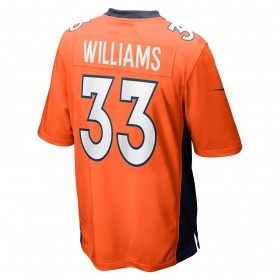 Denver Broncos Tröjor Javonte Williams 33 Nike Orange 2021 NFL Draft - Herr